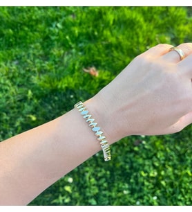 14K Örüntülü Taşlı Bileklik