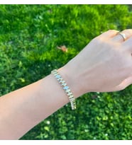 14K Örüntülü Taşlı Bileklik