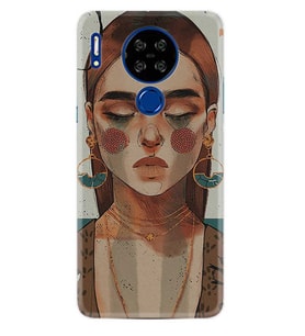 Reeder P13 Blue Max Lite Kılıf Desenli Silikon Woman Maniplatiun