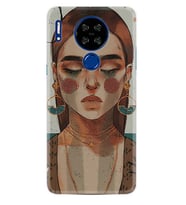Reeder P13 Blue Max Lite Kılıf Desenli Silikon Woman Maniplatiun