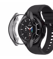 Microsonic Samsung Galaxy Watch 4 Classic 46mm Kılıf 360 Full Round Soft Silicone Siyah