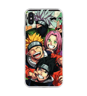 Iphone XSMAX Uyumlu Naruto Tasarımlı Şeffaf Telefon Kılıfı