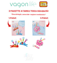 4'lü Saç Toka Seti Önce Birleştir,Sonra Tak (2 Paket 4 Adet Gönderilir) Yapı Toka Seti FF (Rose-Beyaz)