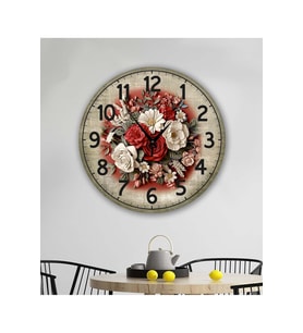 bilge Tasarım retro Duvar Saati 40 x 40 CM (Karışık)