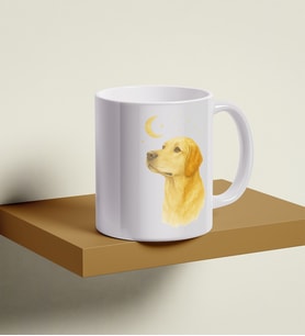 Labrador Tasarım Porselen Kupa ( Kişiye özel isim baskısı yapılabilir )