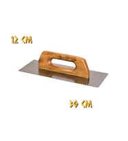 İzmir Fırça Ahşap Saplı Seramik Malası Üçgen Diş - 30 cm.