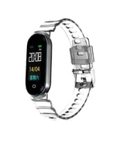 Xiaomi Mi Band 5 Uyumlu Kordon Şeffaf Renkli Transparan KRD-27 Kayış