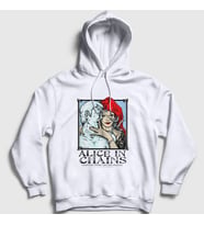 Presmono Unisex Beyaz Medusa Alice In Chains Kapüşonlu Sweatshirt 7800tt