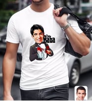BK Gift Kişiye Özel Godfather Baba Karikatürlü Beyaz T-Shirt-5