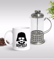 BK Gift Kişiye Özel Galaksinin En İyi Babası Tasarımlı Kupa & French Press Seti-1 (Model 1)