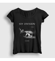 Presmono Kadın Siyah Closer Joy Division T-Shirt 87462tt