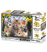 Prime 3D - Sevimli Kediler Selfie 48 Parça Puzzle 20553
