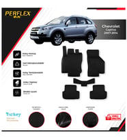 Chevrolet Captıva 2007-2014 3D Havuzlu Paspas (Siyah - Beyaz)