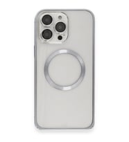 Joko  İphone 15 Pro Max Kılıf Metal Bumper Magneticsafe Kapak - Gri