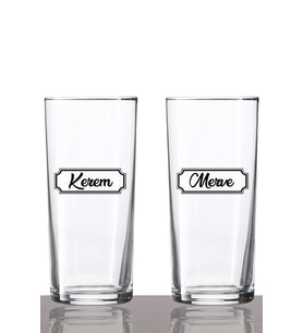 Kişiye Özel 2'li İsimli Rakı Bardağı