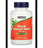 NOW Foods, Black Walnut Hulls, 500 mg, 100 Veg Capsul.Usa Menşei.3931 (Renksiz)