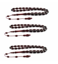 Akrilik tesbih 3 lü set Bordo
