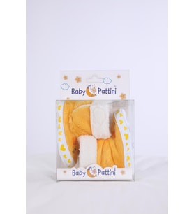 Babyhola Kız Erkek Bebek Patik Panduf Yenidoğan İlk Adım Ayakkabı Kutulu Hediyelik 51711 (Sarı)