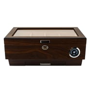 Lubinski Cedar Camlı Puro Kutusu Humidor Double Kahve 25s LB-009