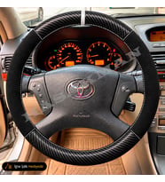 Toyota Avensis T250 Dikme Direksiyon Kılıfı Alcantara Süet Mat Karbon Beyaz Yüzük ve Dikiş Comfort-Elegant-Düz Kollu Tipler 2003-2006