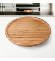 Bambu Lüx Yuvarlak Servis 30 * 30cm, Sunumluk & Çerezlik Sunum Tabağı