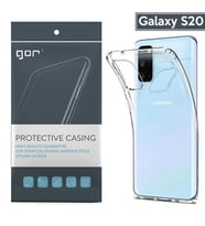 GOR Samsung Galaxy S20 Kamera Korumalı Ultra Slim Silikon Kılıf-(5775) - GLST8801-2764 (Şeffaf)