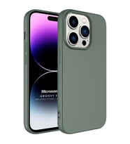 Microsonic Apple iPhone 14 Pro Max Kılıf Groovy Soft Koyu Yeşil