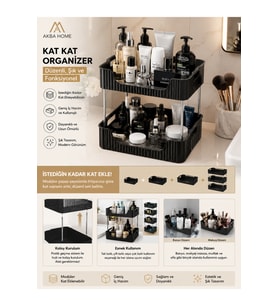 Çok Amaçlı Kat Kat Organizer, Mutfak, Banyo, Makyaj ve Takı Düzenleyici