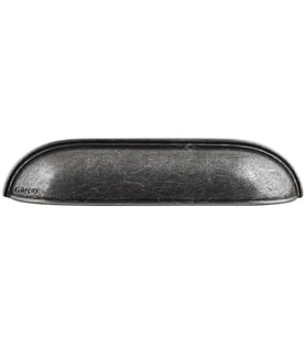 Lüks Çanak Kulp Antik Gümüş 128mm (2 Adet)