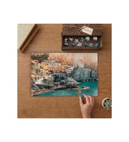 Venedik Renkli Evler Tasarımı 240 parça Ahşap Puzzle Ahşap Kutuda MP02096