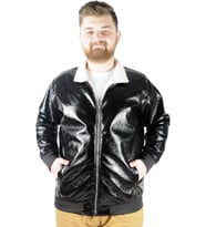 Mode XL Erkek Mont Furry Shiny 21095 Siyah