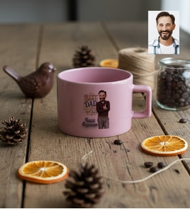 Kişiye Özel Karikatürlü Best Dad Ever Babaya Hediye Lüks Pastel Fincan Babalar Günü Hediyesi