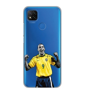 Xiaomi Redmi 9C / 10A Uyumlu Ronaldo Nazario Futbol Tasarımlı Şeffaf Telefon Kılıfı