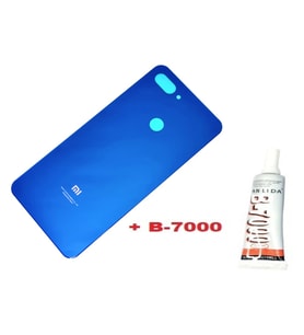 Xiaomi Mi 8 Lite Arka Kapak Batarya Pil Kapağı (CAM+B-7000) MAVİ