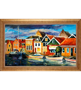 EV İŞYERİ OFİS İÇİN ALTIN ÇERÇEVELİ PASPARTULU TABLO S532