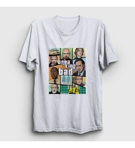 Presmono Unisex Beyaz Gta Dizi Breaking Bad T-Shirt 349811tt