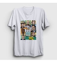Presmono Unisex Beyaz Gta Dizi Breaking Bad T-Shirt 349811tt