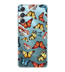 PrintiFy Samsung Galaxy M34 5G ile Uyumlu Water Color 2  Kamera Korumalı Şeffaf  Kılıf