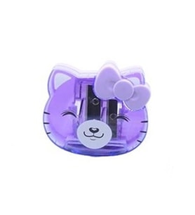 MİKRO MK-4050 CUTE KITTY ÇİFT DELİKLİ KAPAKLI HAZNELİ KALEMTIRAŞ
