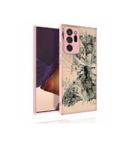 Samsung Galaxy Note 20 Ultra Uyumlu Kılıf Desenli Kamera Korumalı Parlak Zore Nora Kapak (Model 4)