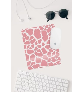Pembe Inek Desenli Bilek Destekli Dikdörtgen Mouse Pad Mouse Altlığı.