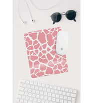 Pembe Inek Desenli Bilek Destekli Dikdörtgen Mouse Pad Mouse Altlığı.