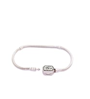 925 AYAR GÜMÜŞ STAR WARS PAN UYUMLU A CHARM TASIYICI KADIN ERKEK UNISEX BİLEKLİK (Gümüş Gri)