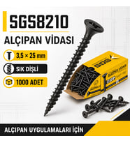 SGS8210 ALÇIPAN VİDASI SIK DİŞLİ 3,5*25MM (PK/1000AD)