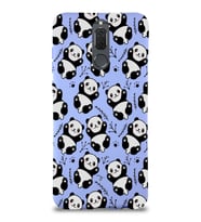 Huawei Mate 10 Lite Uyumlu Lansman Kılıf Panda Tasarımlı İçi Kadife Lila Kapak (Şeffaf)