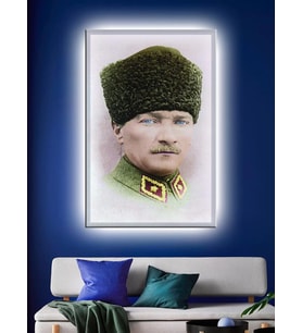 Led Işıklı Atatürk  Misafir Odası