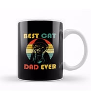 Best Cat Dad Ever Papa Cat Lover Kedi Kupa Bardak Porselen