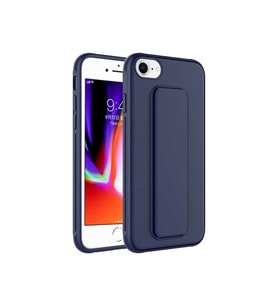 Apple iPhone SE 2022 Uyumlu Kılıf Zore Qstand Kapak (Lacivert)