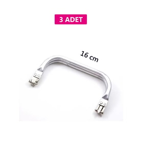 Gizli Metal Çanta Bursu - 3 Adet - 16 cm - Metal Çanta Aparatı Çanta Aksesuarı