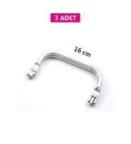 Gizli Metal Çanta Bursu - 3 Adet - 16 cm - Metal Çanta Aparatı Çanta Aksesuarı